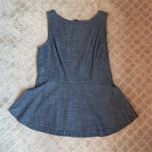 Chambray Peplum Tank